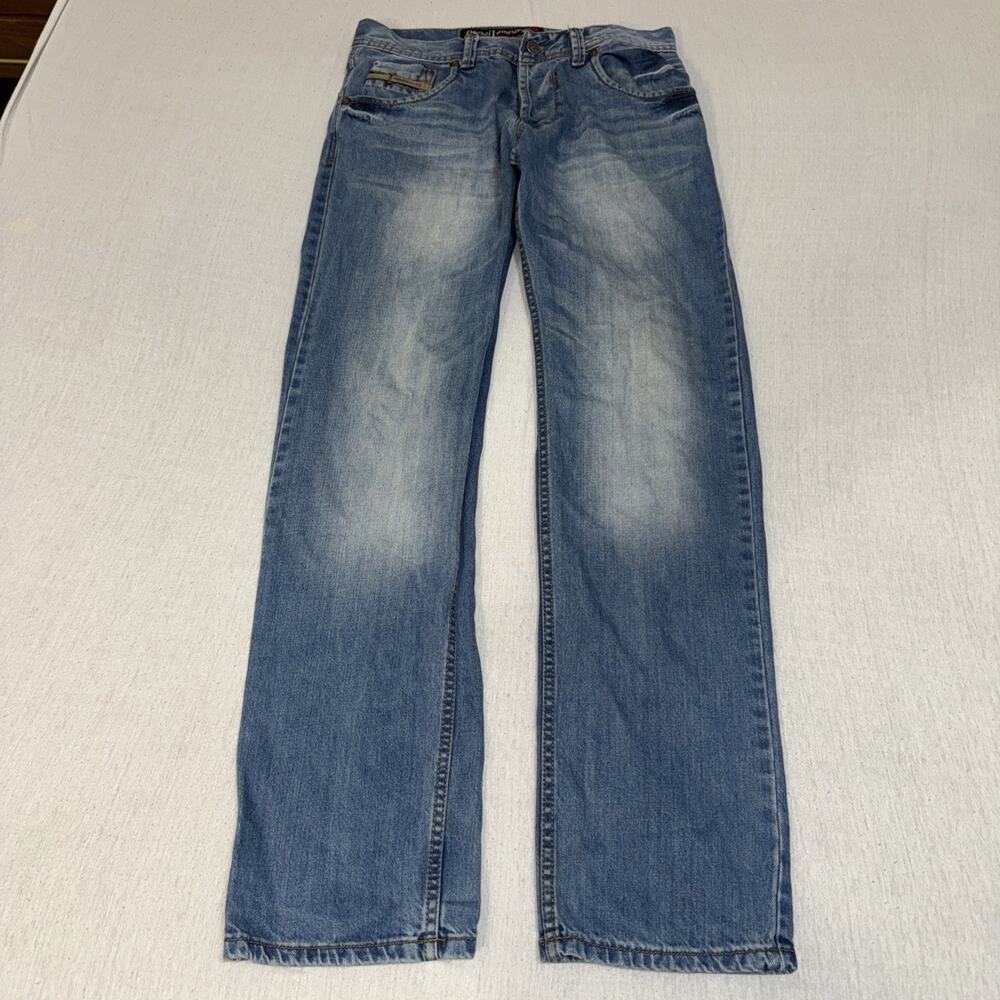 Diesel Larkee Mens 32x32 Regular Straight Blue Jeans Button Fly Italian Cowboy
